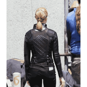 Westworld Dolores Style Black Quilted Leather Jacket