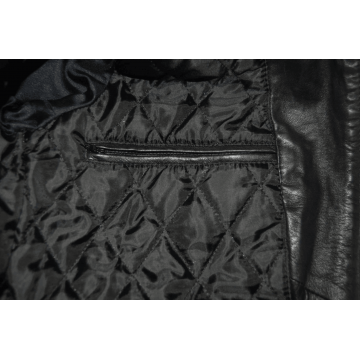 Women's Red Clouds Black Cloak Style Leather Jacket