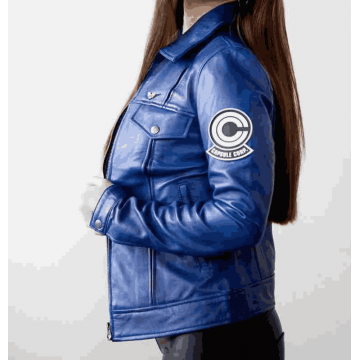 Dragon Ball Z Future Trunks Style Blue Leather Jacket Dragon Ball Z Future Trunks Style Blue Leather Jacket