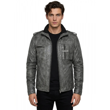 Men's Gray Distressed...