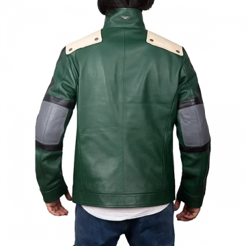 My Hero Academia Deku Green Leather Jacket