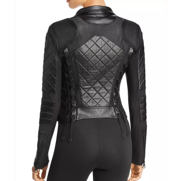 Westworld Dolores Style Black Quilted Leather Jacket
