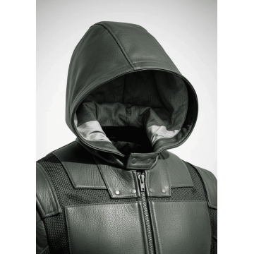 Green Arrow Style Forest Green Leather Jacket