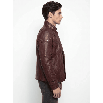 Guardians Style Brown Leather Jacket