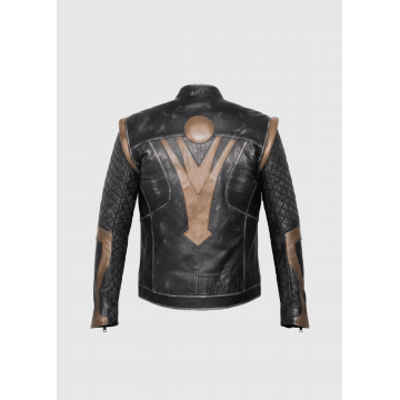Thor Quilted Viking Style Leather Jacket