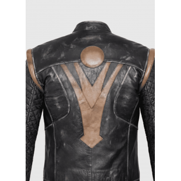Thor Quilted Viking Style Leather Jacket