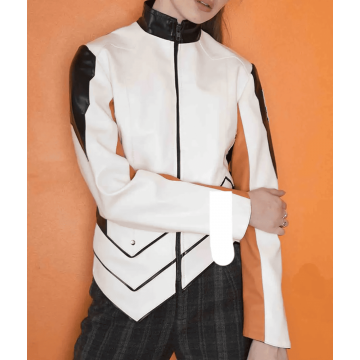 Mercy Valkyrie White Real Leather Jacket