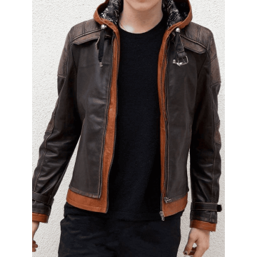 Men's Brown Leather Jacket...