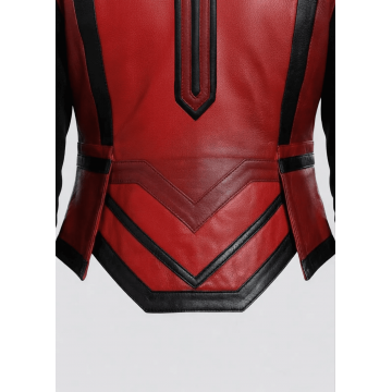 Red Leather Scarlet Witch Jacket Marvel Inspired Cosplay