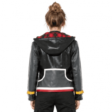 Kingdom Hearts III Sora Black and Red Leather Jacket