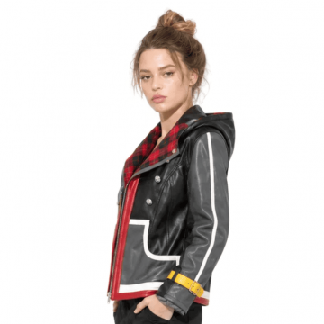 Kingdom Hearts III Sora Black and Red Leather Jacket