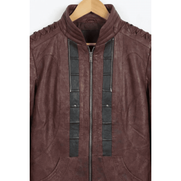 Paradise Women's Maroon Picard Inspired Handmade Leather Jacket