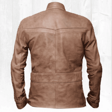 Star Wars Finn Poe Dameron Brown Leather Jacket