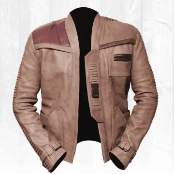 Star Wars Finn Poe Dameron Brown Leather Jacket
