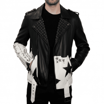 Men's Star Studded Black...
