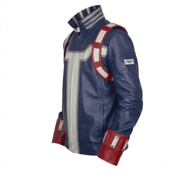 My Hero Academia Shoto Todoroki Navy Leather Jacket