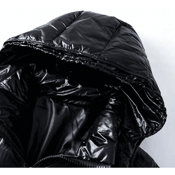 Men's Hooded Puffer Jacket Stand Collar Quilted Winter Coat
