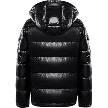 Men's Hooded Puffer Jacket Stand Collar Quilted Winter Coat