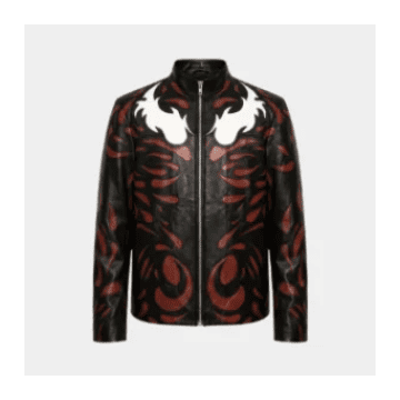 Carnage Symbiote Inspired Artwork Leather Jacket