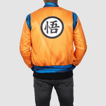 Men's Goku Orange Bomber Jacket Anime Inspired Style