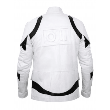 Star Wars Stormtrooper White Leather Jacket Star Wars Stormtrooper White Leather Jacket