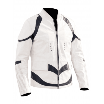 Star Wars Stormtrooper White Leather Jacket Star Wars Stormtrooper White Leather Jacket