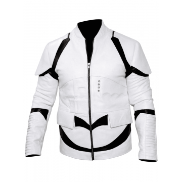 Star Wars Stormtrooper White Leather Jacket Star Wars Stormtrooper White Leather Jacket