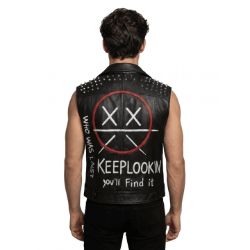 Watch Dogs Legion Wrench Black Real Leather Vest Watch Dogs Legion Wrench Black Real Leather Vest
