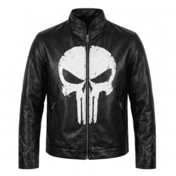 Men's Real Leather Punisher...