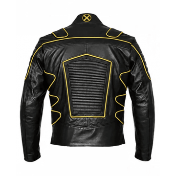 Men's X-Men Wolverine Black Real Leather Biker Jacket