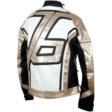 Men's Golden Gaming Soldier Genuine Leather Jacket