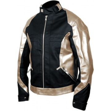 Men's Golden Gaming Soldier Genuine Leather Jacket