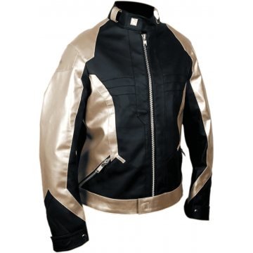 Men's Golden Gaming Soldier Genuine Leather Jacket