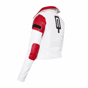 Women's Mass Effect Aria T'Loak White Faux Leather Jacket