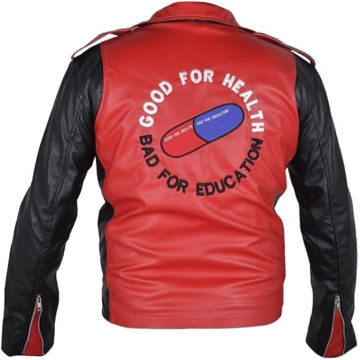 Men's Classyak Black & Red Real Leather Jacket