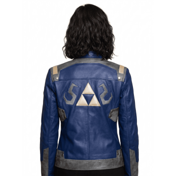Women's Legendary Shield Edition Blue Leather Armored Jacket