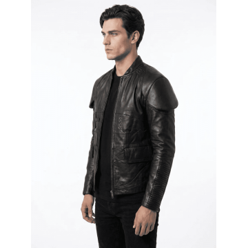 Star Wars Shadow Dark Trooper Black Armor Leather Jacket