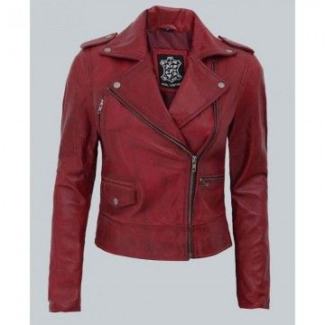 Amber Womens Moto Maroon...