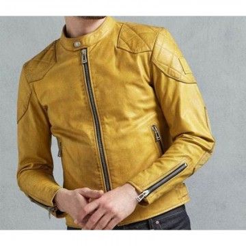 Mens Yellow Cafe Racer...