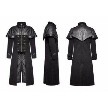 Punk Rave Mens Coat Black...
