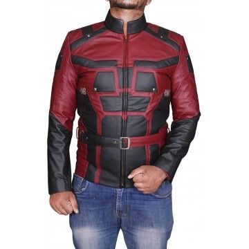 Red Charlie Cox Daredevil Leather Jacket