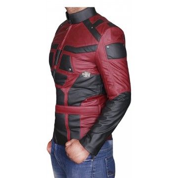 Red Charlie Cox Daredevil Leather Jacket