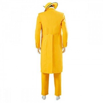 The Mask Jim Carrey Cosplay Costume Yellow Suit Men Uniform Halloween Outfit