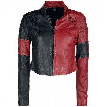 Margot Robbie Suicide Squad 2 Harley Quinn 2021 Cosplay Costume Short Leather Jacket