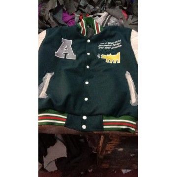 Axel Arigato Illusion Varsity Jacket Dark Green Axel Arigato Illusion Varsity Jacket Dark Green