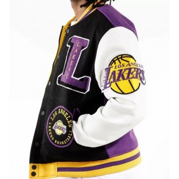 Men’s Kobe Lakers Captian Varsity Bomber Jacket