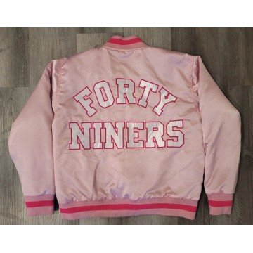Pink Women's FORTY NINERS satin button up jacket