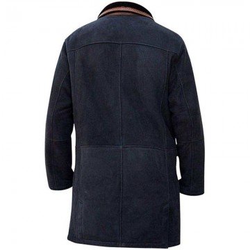 Men's Sheriff Walt Longmire Robert Taylor Black Genuine Leather Coat