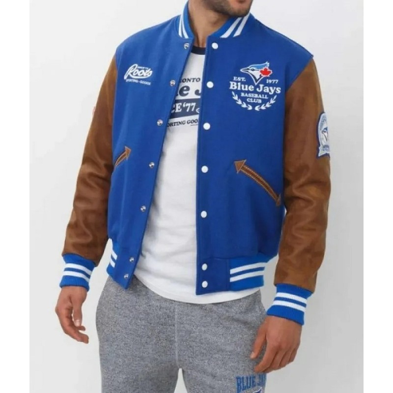 Toronto Jays Blue Letterman Varsity Jacket