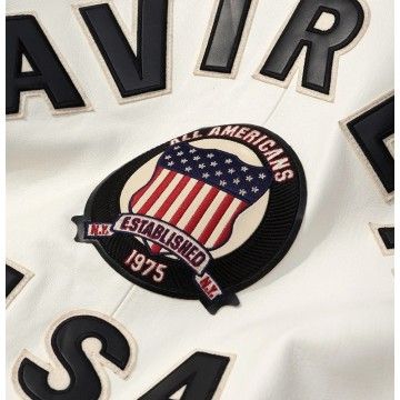 Avirex Limited Edition White Icon Croc Leather Jacket